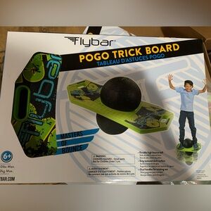 Flybar Pogo Trick Board/Ball For Kids, Jump Trick Bounce Board, Green Ages 6+